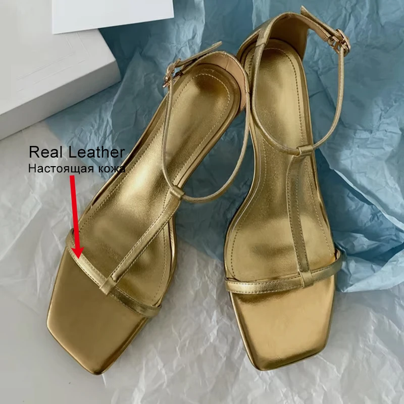 Stylish Women's Leather Open Toe Mid Heel Sandals - Size 34-43