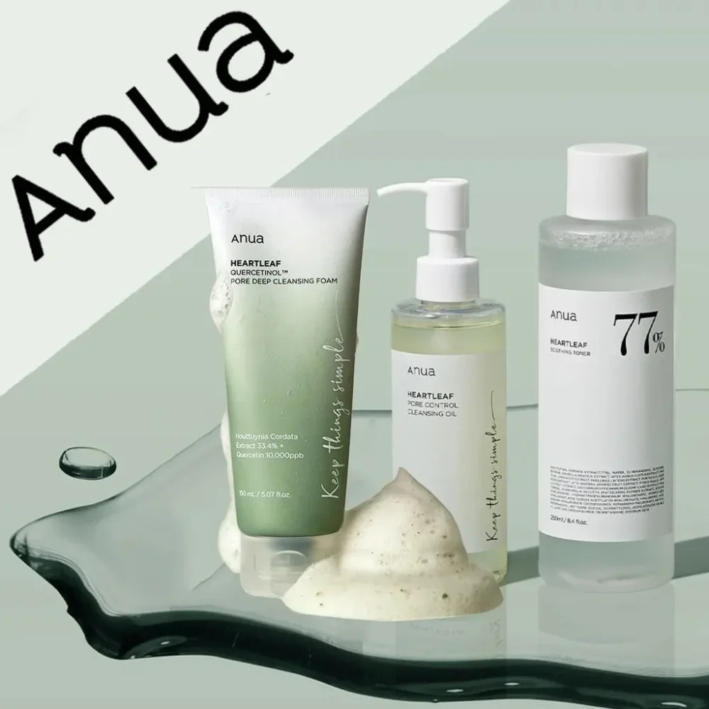 Coreano Anua Heartletleaf 77% auténtico cuidado de la piel removedor de tóner hidratante suero desvanece líneas finas limpieza profunda limpiador Facial