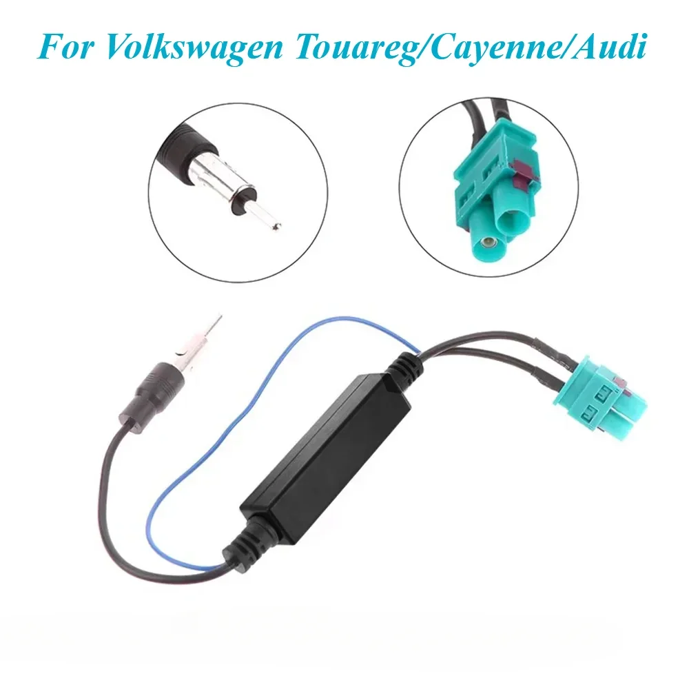 1Pc Car Male Dual Amplifier Adapter Car Vehicle Signal Aerial FM Radio Antenna Auto Parts for Volkswagen Touareg Cayenne Audi