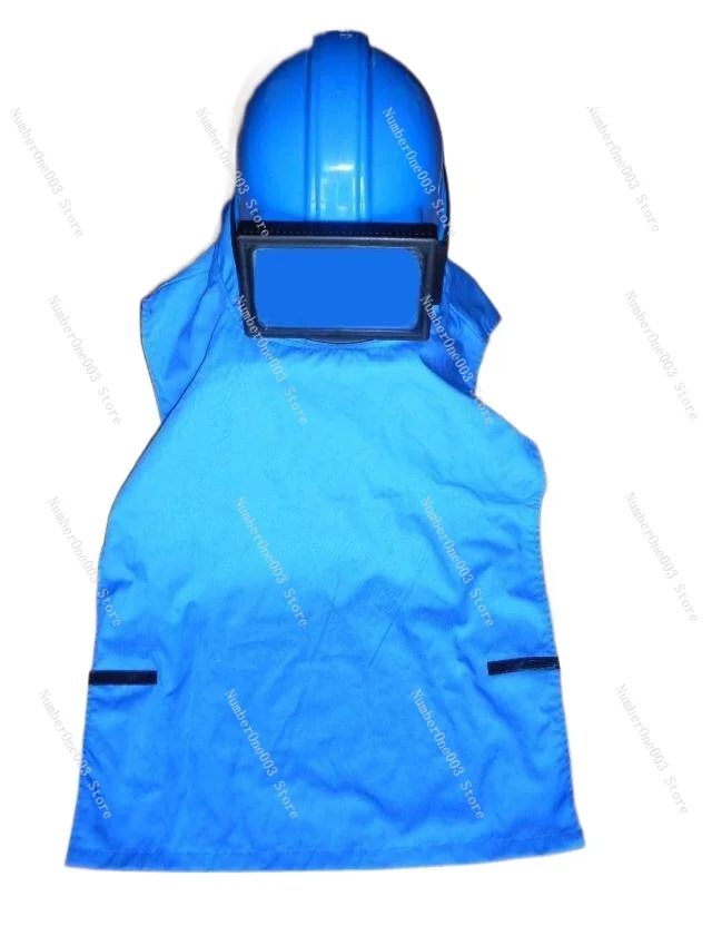Casco de protección y seguridad para sandblasting con suministro de oxígeno, tipo máscara