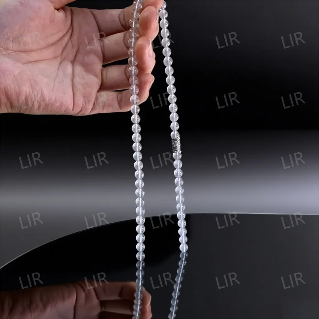 

LIR High Ice White Chalcedony Bead Necklace | Minimalist | Versatile Styles | Gift Box | Free Shipping