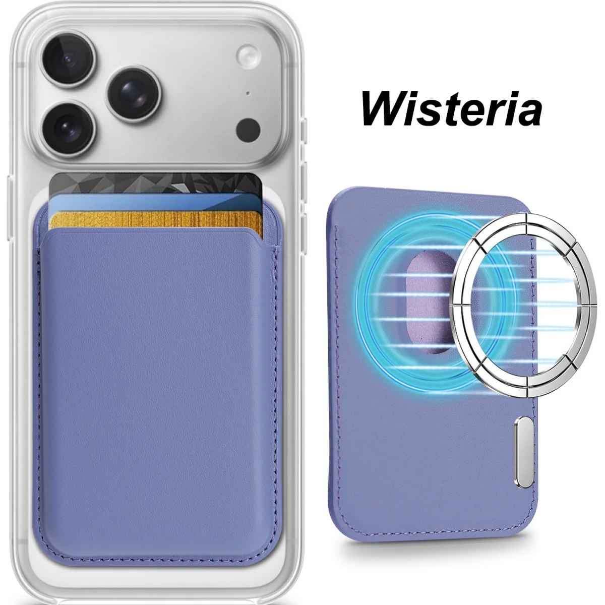 Leder-Brieftasche Kartenhalter Hülle für Mobiltelefone iPhone 18 17 16 15 14 13 12 11 Pro Max Samsung S26 S25 S24 für MagSafe-kompatibel – Detail 22