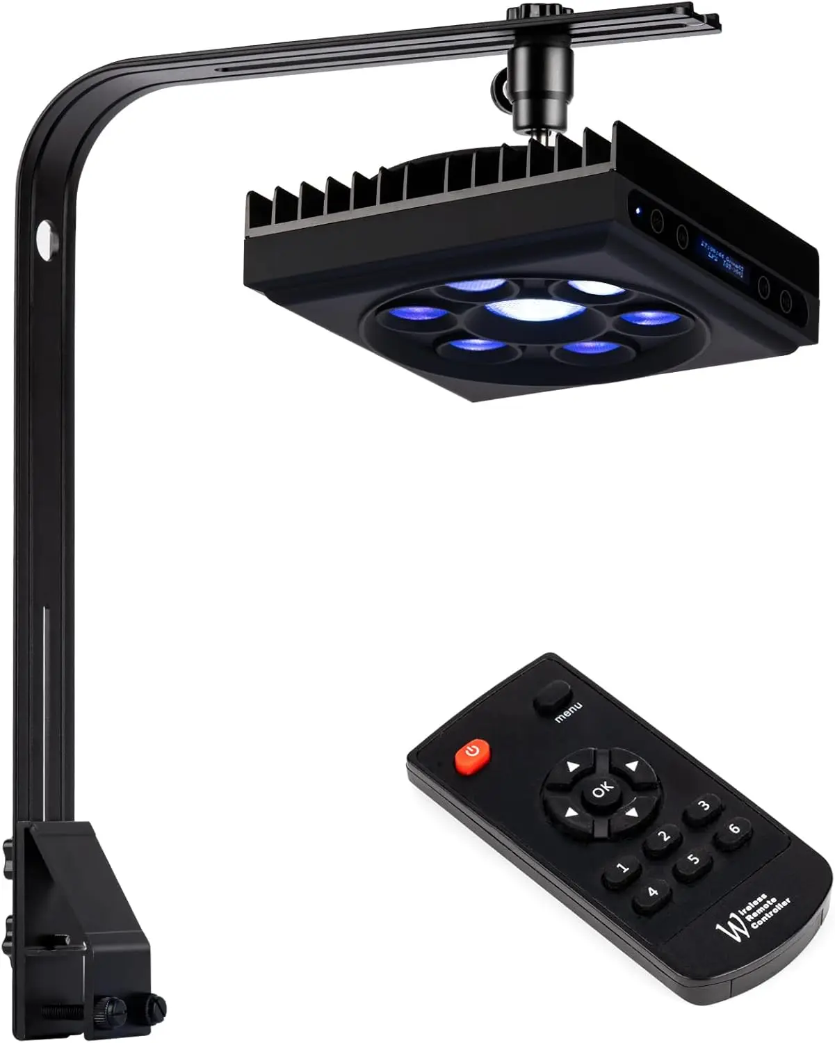 

Aquarium Light-60 Watts Reef Light High Penetration Wide Coverage Sunrise Sunset Moonlight Saltwater Lights for Coral with Maste