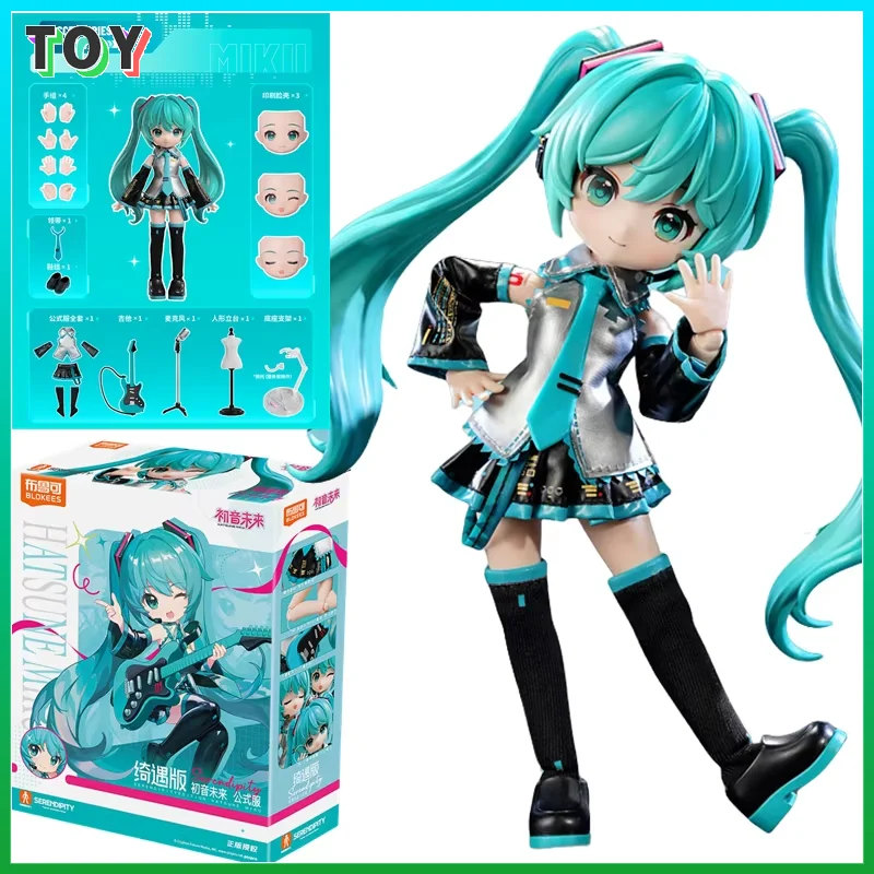 

Оригинальная сборка BLOKEES Hatsune Miku, аниме-фигурка, модель Miracle Cherry Blossom Future Series, коллекция кукол из ПВХ, фигурки, подарок