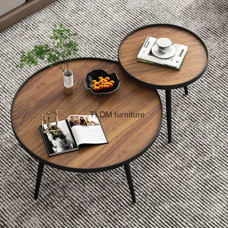 

Wooden Luxury Manicure Coffee Tables Auxiliary Industrial Small Bedside Coffee Tables Middle Orta Sehpa Patio Furniture YR50CT