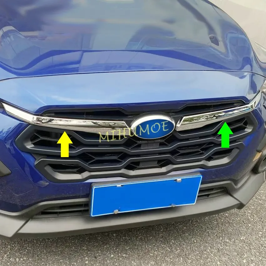 

Chrome Front Air Inlet Grille Grill Molding Trims For 2024 2025 Subaru Crosstrek