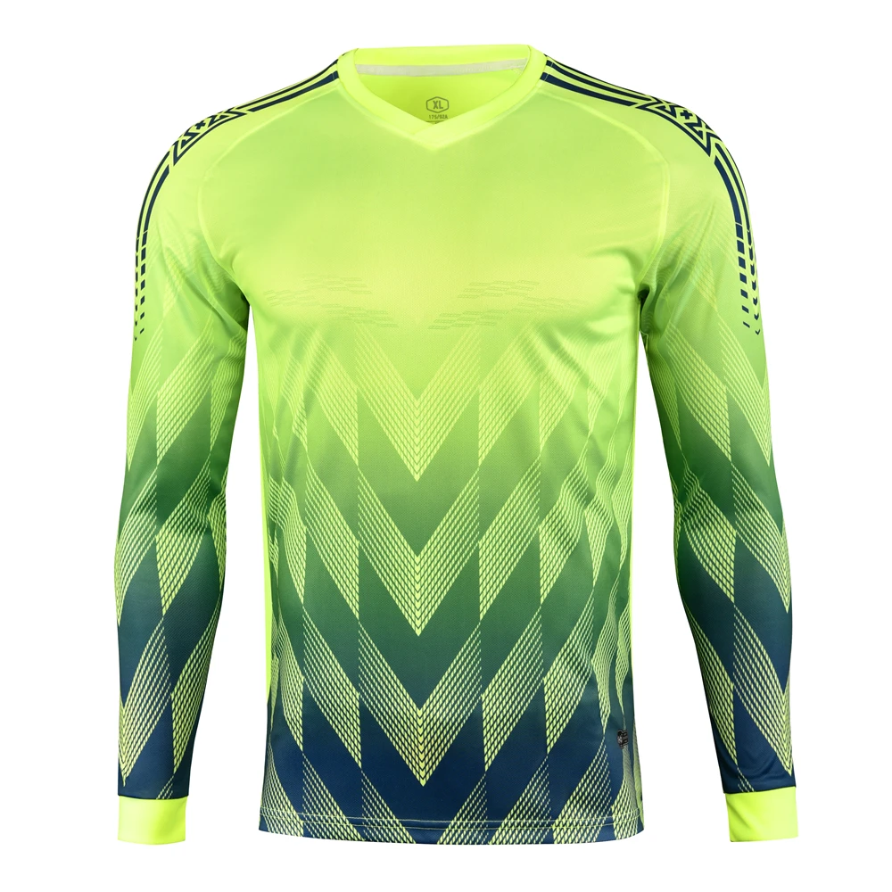 Men's Kids Boys Elbow Protective Forms Football Jersey Shirts with Sponge Protector for Soccer Training Goal Keeper Clothing
