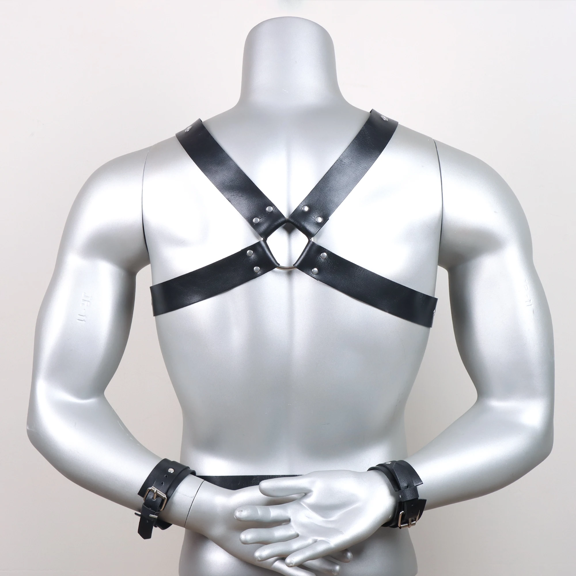 BDSM Gay Body Bondage Harness Men Fetish Leather Lingerie Sexual Chest Harness Belt Strap Punk Rave Gay Costumes for Adult Sex