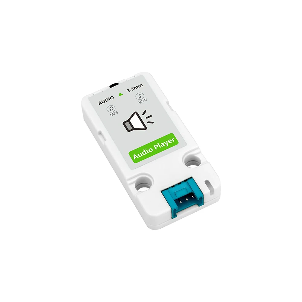 M5Stack AudioPlayer MP3 Module - N9301 Audio Decoder Chip, 3.5mm Jack, 32GB microSD, UART for Arduino/STEM/Smart Home