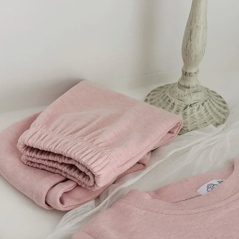 2-10T Toddler Kid Baby Boy Girl Clothes Set Long Sleeve Cotton T Shirt Top Pant Suit Casual Pj Set Home Wear Outfit image 4