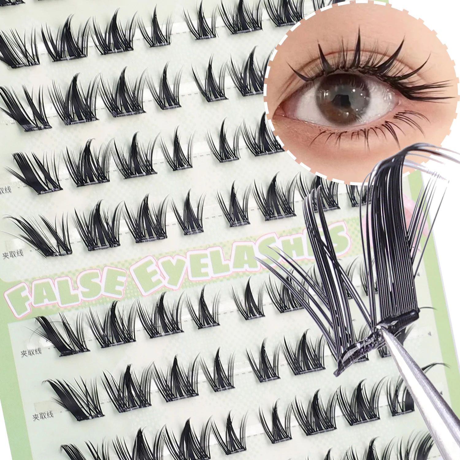 

Самоклеящиеся накладные ресницы без клея, многоразовые мягкие норковые пушистые ресницы, удлинение хвоста, сделай сам, сегментированные наращивание ресниц в стиле манга, макияж