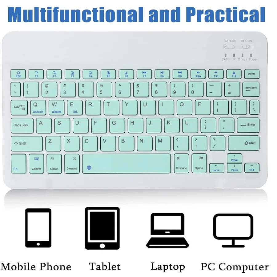 

Ultra-Slim Wireless Keyboard Mini 78-Key Bluetooth-compatible Rechargeable Keyboard For Android IOS Windows for PC iPad Tablet