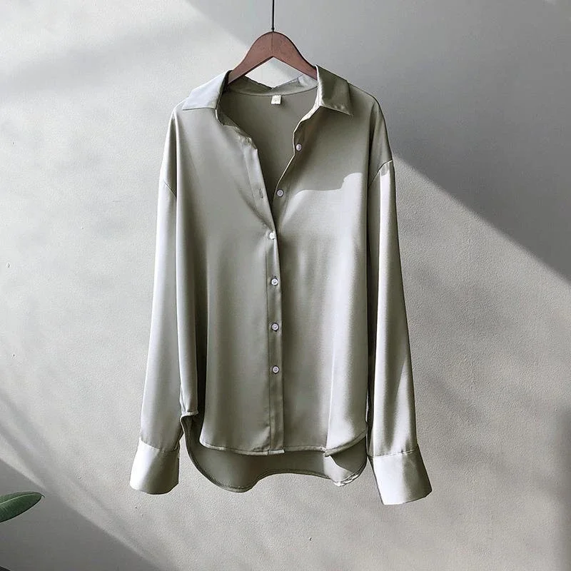 Office Lady Shirts And Blouses Woman Top Autumn Winter Korean Long Sleeve Button Elegance Sweet Casual Fashion Shirts