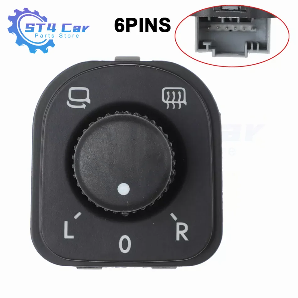 

1K0959565J Adjust Knob Mirror Control Botton For VW Jetta MK 5 Golf GTI MK5 6 Passat B6 Rabbit Tiguan EOS CC