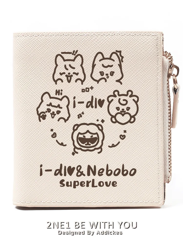 Korean Style Short Wallet Card Holder Two-In-One Female Student Bao Bei GIDLE Song Yuki Ye Shu Hua Female Student Short Korea...