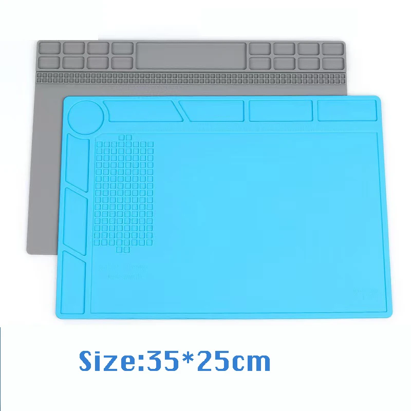 

Repair Pad Insulation Heat-Resistant Soldering Station Silicon Soldering Mat Work Pad Desk Platform for BGA Soldering Station