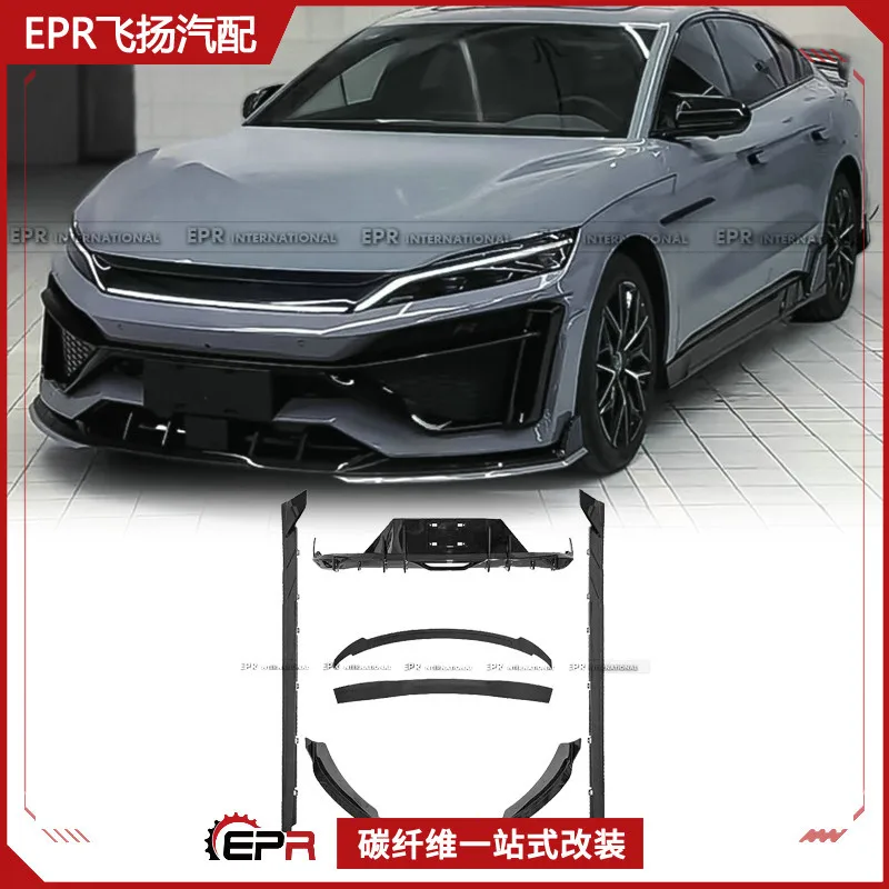 

Для BYD Han EV (2022-2023) полипропиленовый пластиковый передний боковой юбка для губ, полный комплект кузова