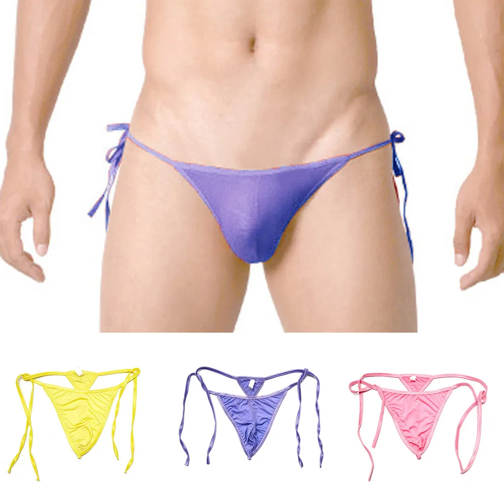パンティーパンツワンサイズセクシーな下着快適な G ストリング男性ビスコース背中の開いたビキニ通気性ブリーフ