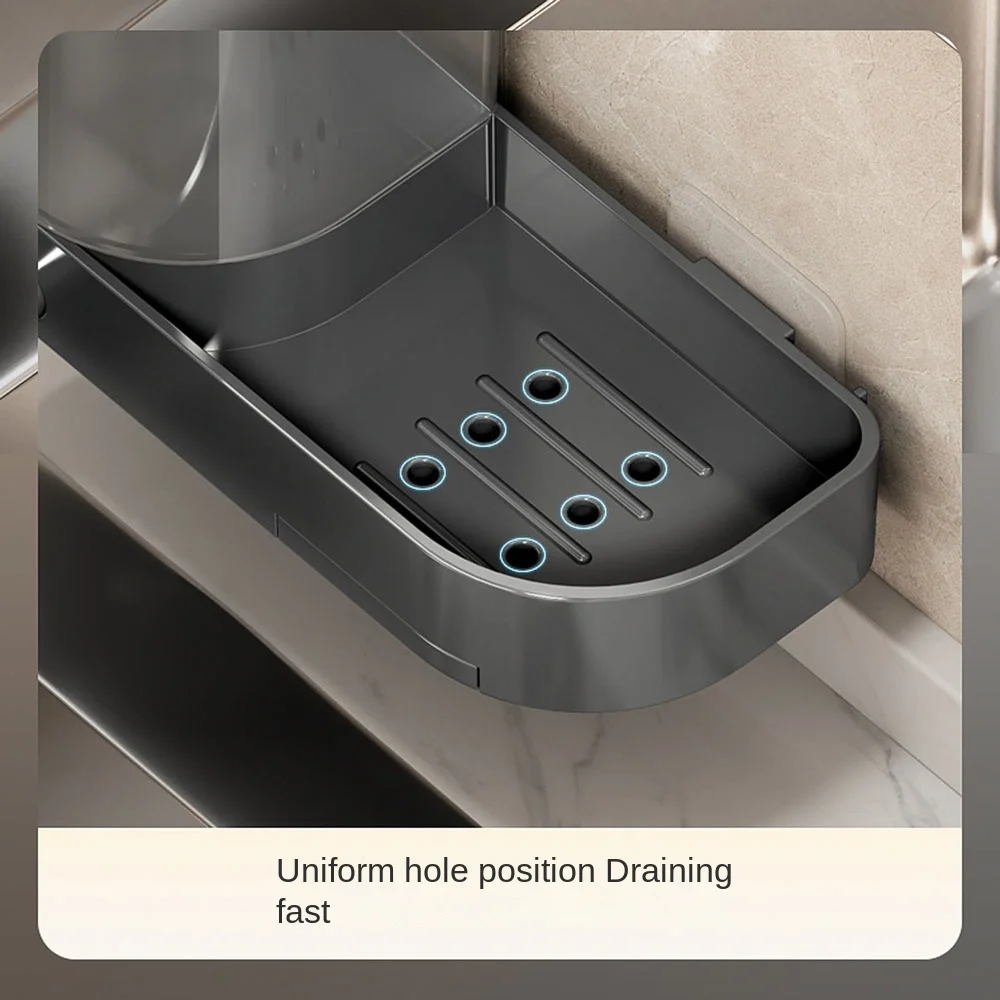 

С сливным лотком, настенный дозатор мыла, большой емкости, ручной пресс, контейнер для дезинфицирующего средства для рук с держателем губок, экономия места