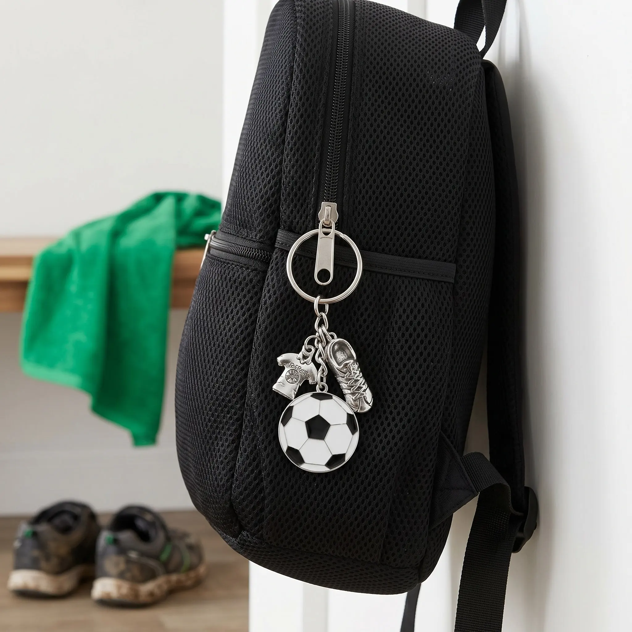 12Pcs Soccer Keychains Football Shoe Party Favors Birthday Goodie Bag Fillers Boys Kids Sports Backpack Charms School Event