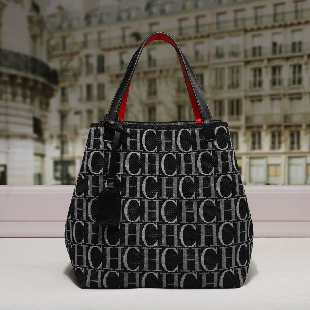 

Designer Stripe Tote Bag for Women New Large Capacity Canvas Shoulder Bag Fly Knitting Casual Chic Handbag