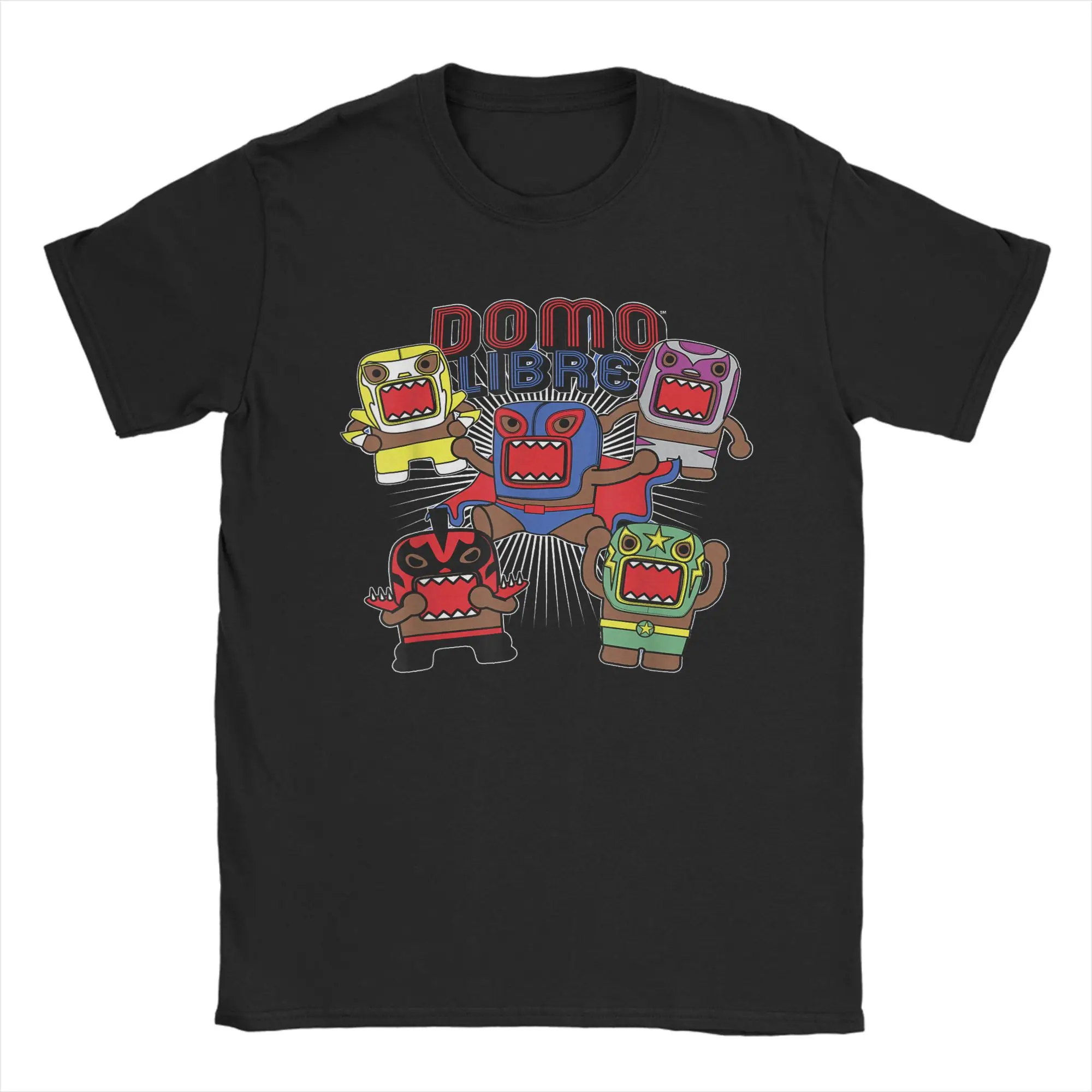 

Официальный товар Domo-Kun Y2K Era Fandom Domo Libre, хлопковые футболки для мужчин, хипстерская футболка с короткими рукавами, забавные футболки Y2K