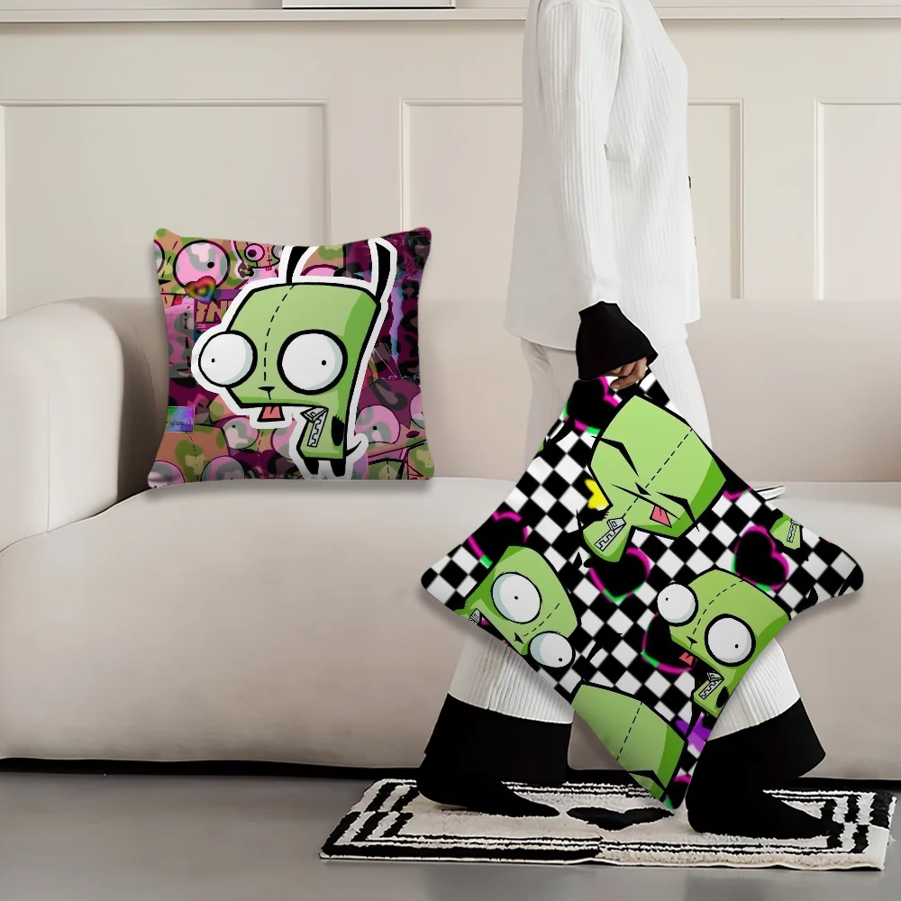 Cartoon Invader Zim Gir Decoration Room Home Sofa living Office Car Nordic Simplicity Pillow Cover