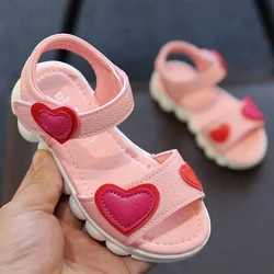 Sandalias New Children Sandals for Girls Korean Fashion Open Toe Anti Slip Beach Sandals Casual Comfortable Soft Sole Kids Shoes