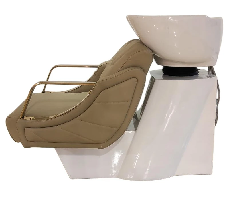 Factory Direct Sales Ceramic Half Reclining Flush Bed Modern Simple Comfortable Shampoo Bed