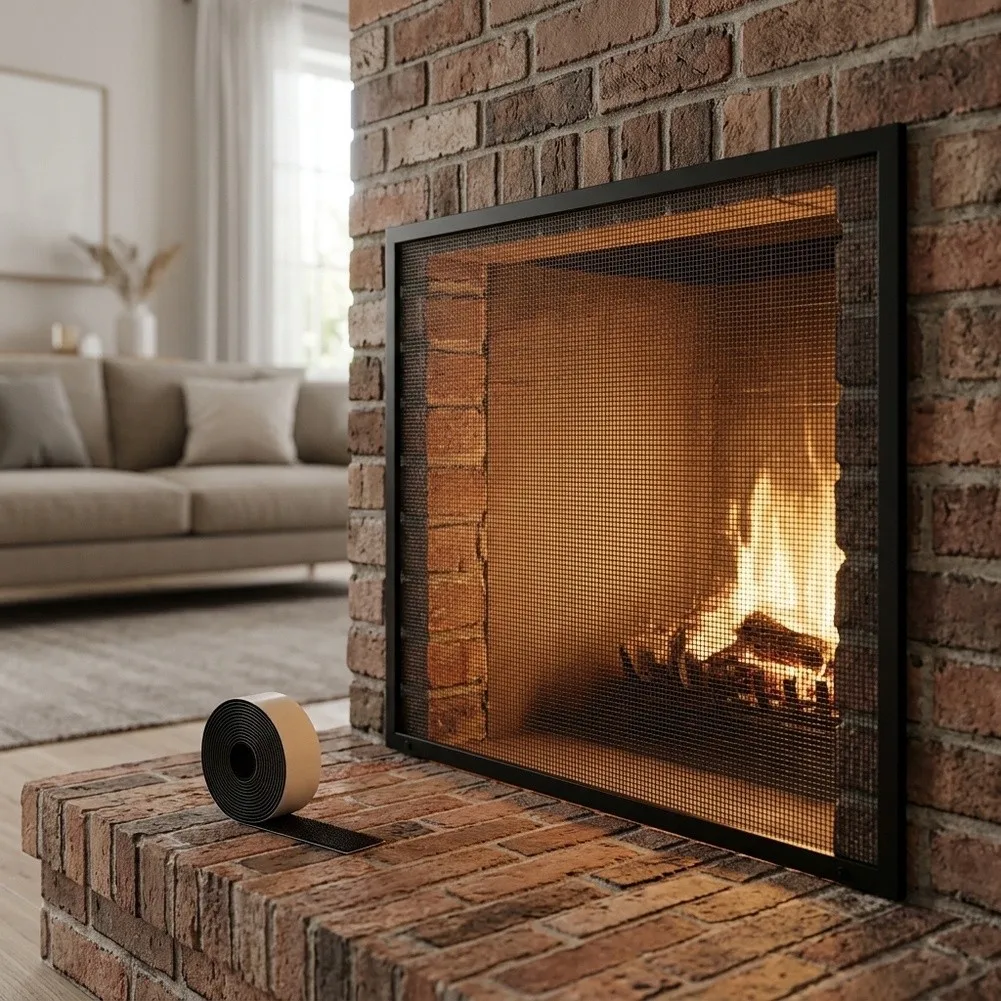 Fireplace Barrier for Homes with Toddlers and Pets Offering Physical Separation from Fire Without Obstructing Sightlines