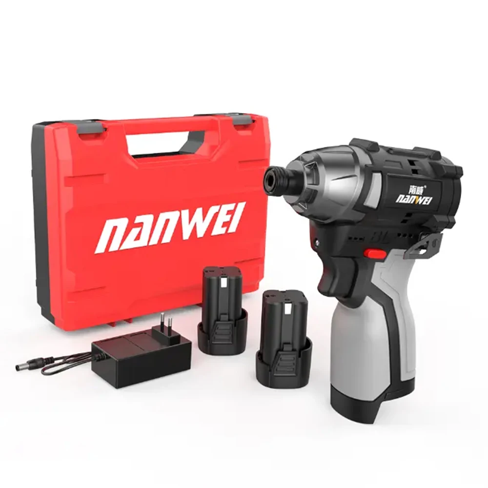 NANWEI 16.8V Brushless Electric Screwdriver Set Rechargeable 3450RPM Cordless Screwdriver Set 40Nm Torque with Carrying Case