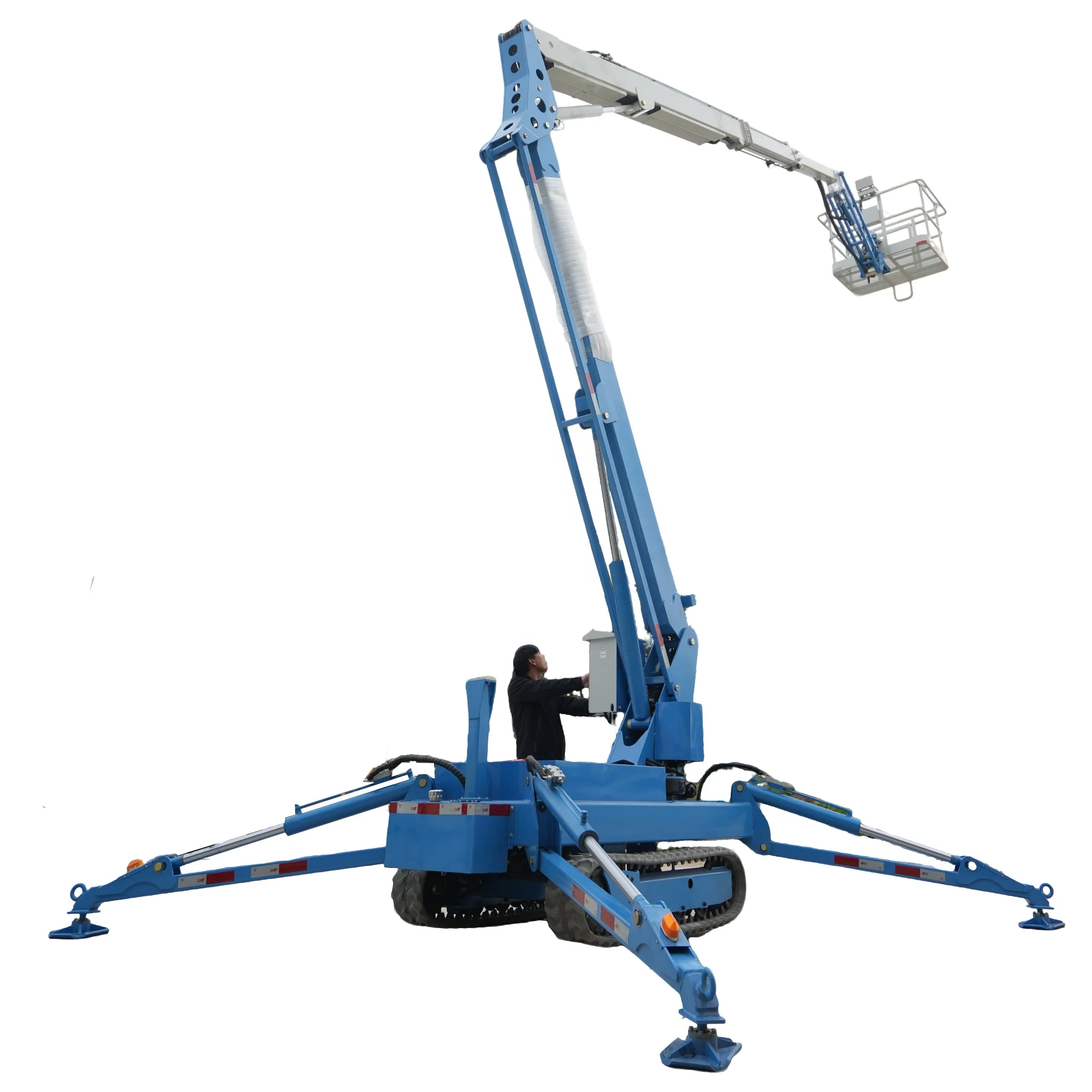 YG Customized Mobile Work Manlift Telescopic Crawler Spider Boom Lift