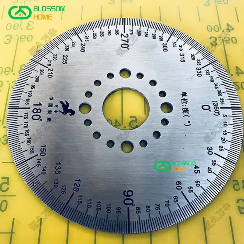 Diameter 100mm/70mm, Inner Hole 20mm, Thickness 2mm 360 Degree Dial Plate Stainless Steel Disc Stainless Steel Decorative Plate