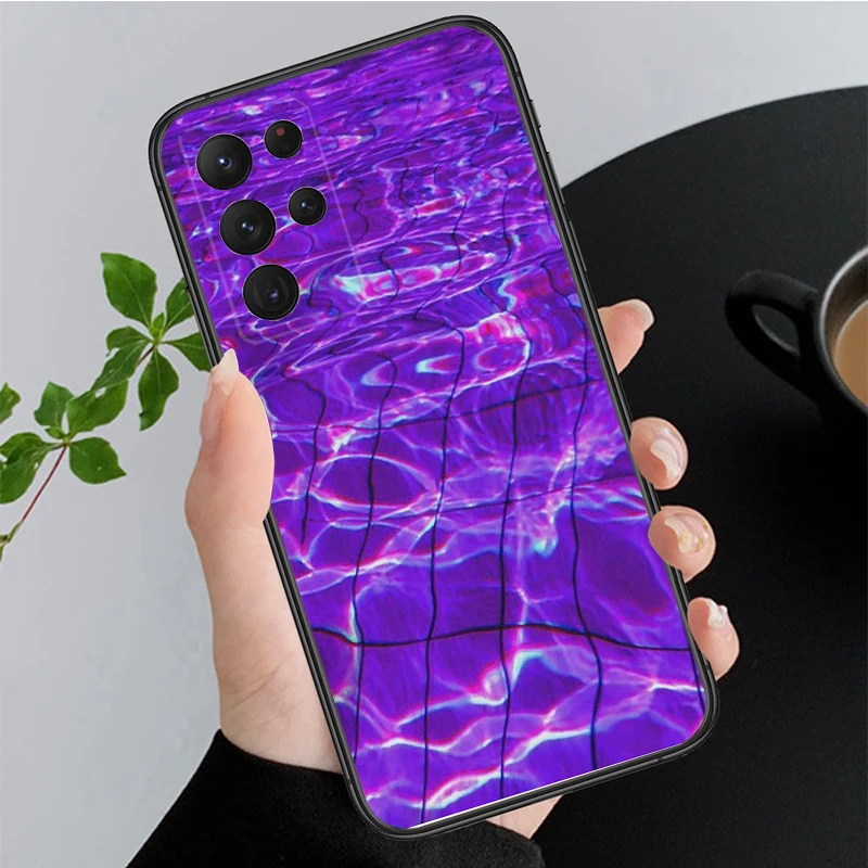 Phone Case for Samsung Galaxy A35 A55 A54 A15 A25 A05s A05 A22 A24 A52 A33 A34 M34 M14 M54 M23 Aesthetic Purple Case Funda