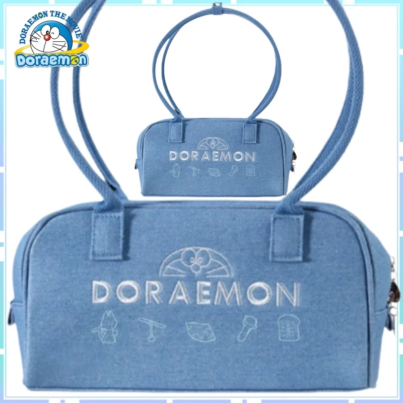 

Новая подлинная сумка Miniso Doraemon для боулинга на одно плечо, портативная сумка для поездок на работу, милый мультяшный аниме-сюрприз, подарок для девочек