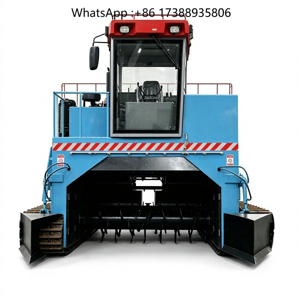 Farm Animal Manure Compost Turner Crawler Type Fertilizer Production Line
