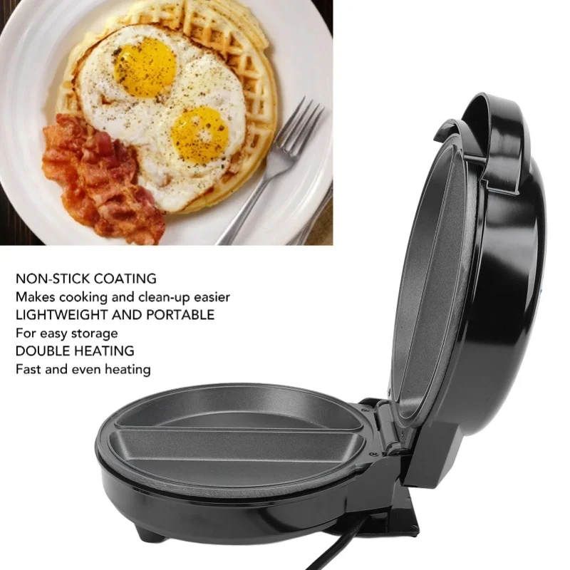 Electric Double Sided Omelette Maker 2 Portions Nonstick Frittata Cooker Quick Easy Breakfast Tool Fast Heating Small Kitchen
