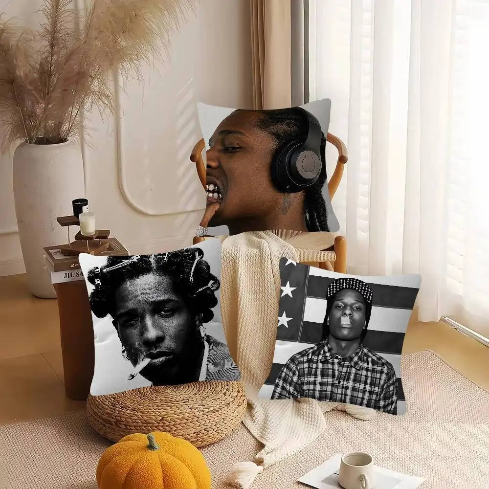 Singer ASAP Rocky Cute Cartoon Two-dimensional Pillowcase Bedroom Sofa Cushion Cover Nap Pillow Cover