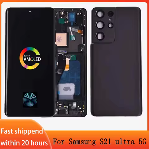 6.8'' Super AMOLED Screen For Samsung S21 Ultra 5G G998 G998U LCD Display Touch Screen Digitizer For Samsung S21Ultra G998B LCD