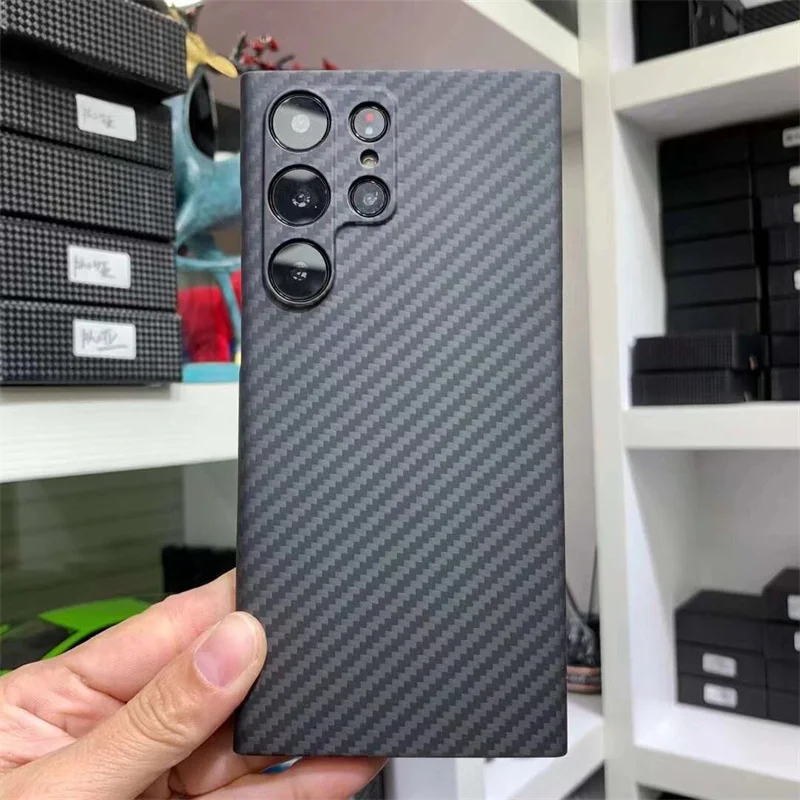 Carbon Fiber Case for Samsung Galaxy S23 Ultra Aramid Fiber Cover For Galaxy S23 Ultra S23  S23 Plus Phone Cover