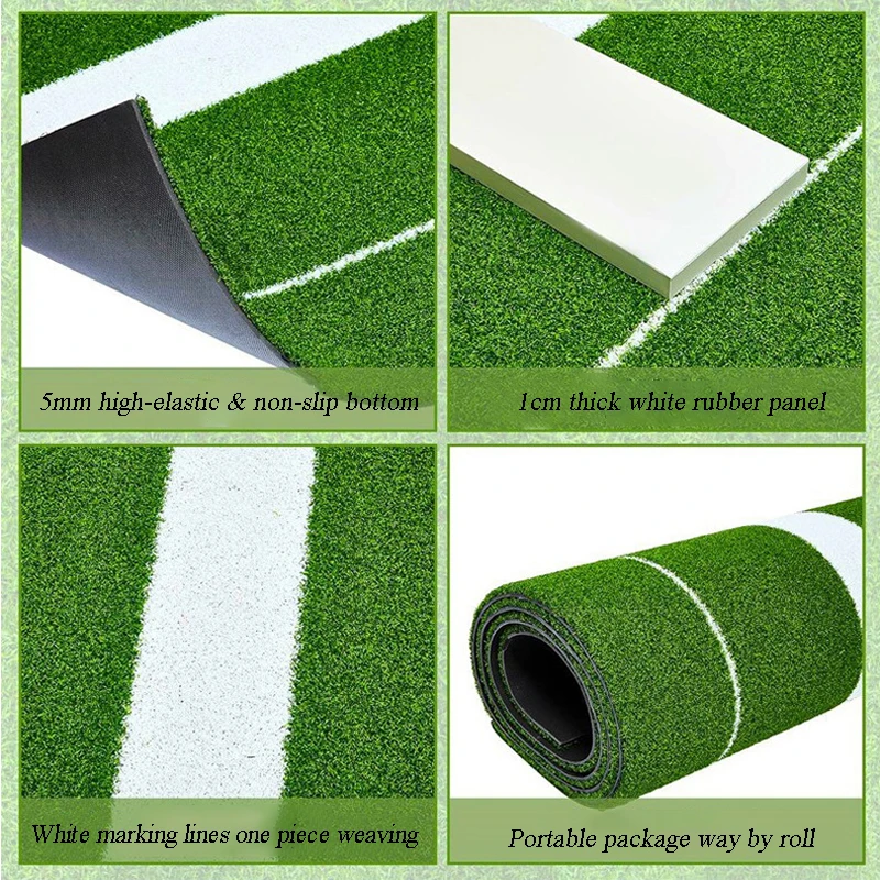 Tapete de treinamento anti-desvanecimento interno e externo colorido 10x3 pés tapete de arremesso de softball com ajuda antiderrapante de borracha de arremesso