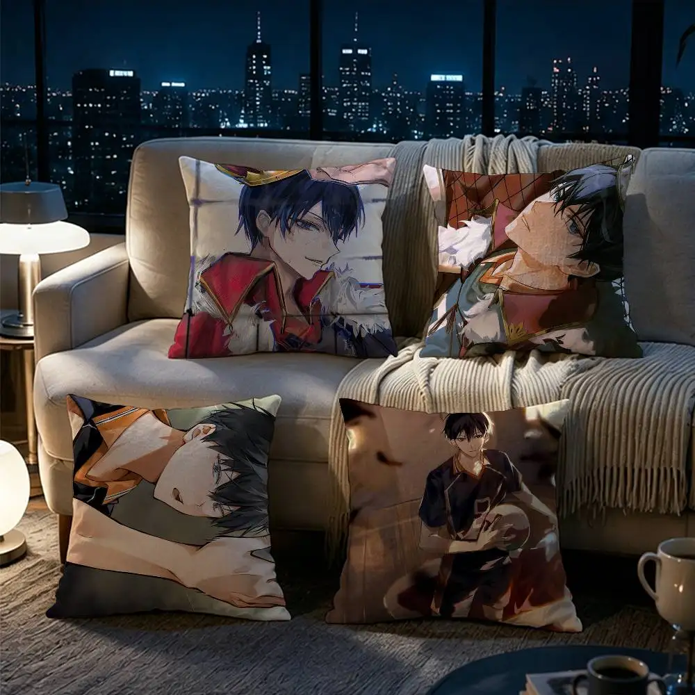Haikyuus Tobio Kageyama Pillow cover gift High definition digital printing,Surprise  vivid pattern Household.