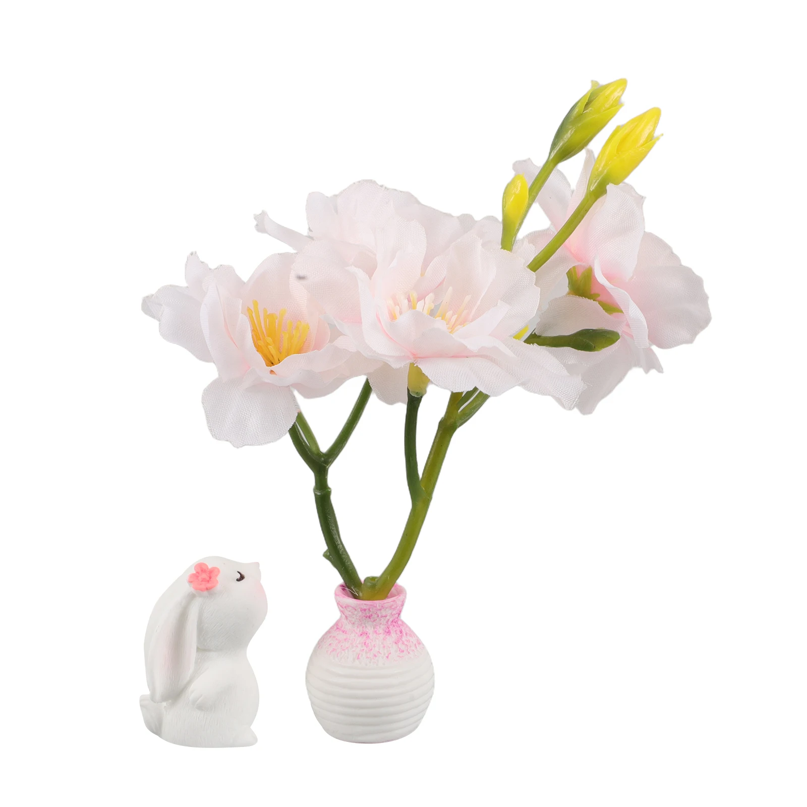 

Miniature Flower Vase Car Dashboard Ornament Artificial Plant Cute Car Accessories Interior Decoration Mini Glass Figurines