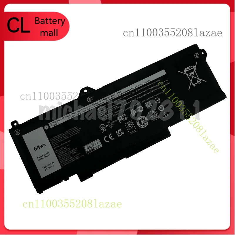 

New GRT01 Battery for Dell Precision 14 3470 15 3561 Alienware m17 R5 AMD R05P0