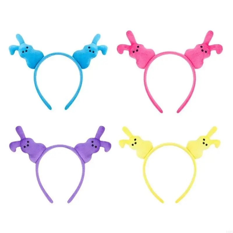 Y88A 1/3/4/5 Bunnies Ears Headband,Bowtie,Tail,Face Stickers Easter Bunnies Costume Accessories Set Halloween Cosplay Costume