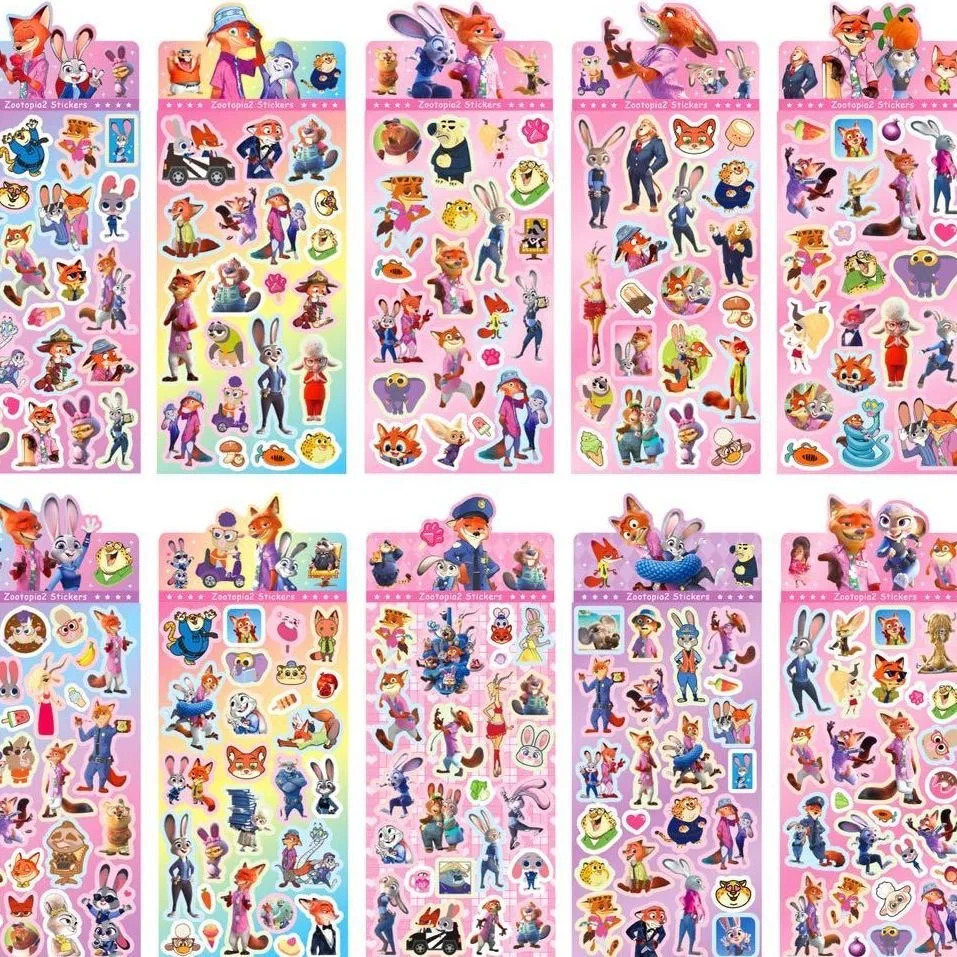 ملصقات ليزر ديزني زوتوبيا 2 كارتون جودي فوكس نيك صورة DIY ملصقات Gooka مجانية المحاصيل #5