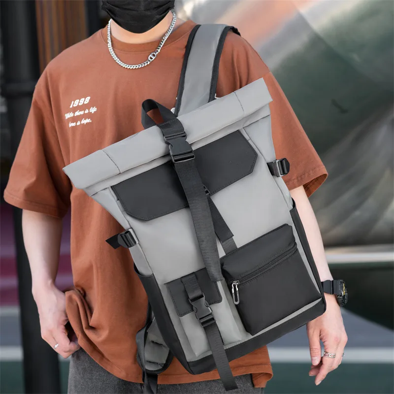 organizer casual men's computer contrast school bag fashion backpack bag for men travel bag backpack