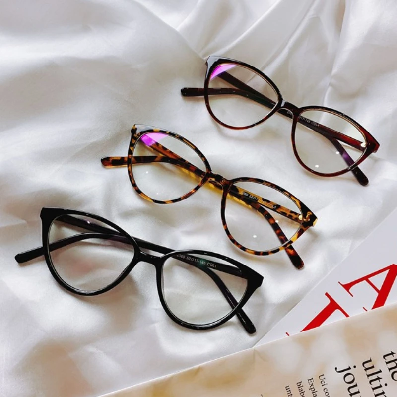 Unisex Fashion Cat Eye Plain Glasses for Woman Man Glasses Frame for Party Eyeglasses Female Decorative Spectacles Glasses