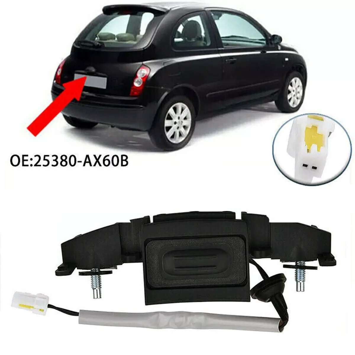 

Car Tailgate Boot Lid Opening Switch For Nissan Micra 2002-2010 25380-AX60B Car Trunk Door Latch Opener Button Replacement Part