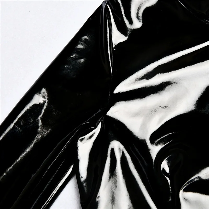 Personalizado gn71 látex amônia manga comprida macacão roupas femininas shapewear sexy apertado collant ginástica topo